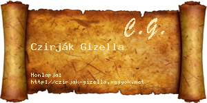 Czirják Gizella névjegykártya