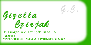 gizella czirjak business card