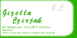 gizella czirjak business card